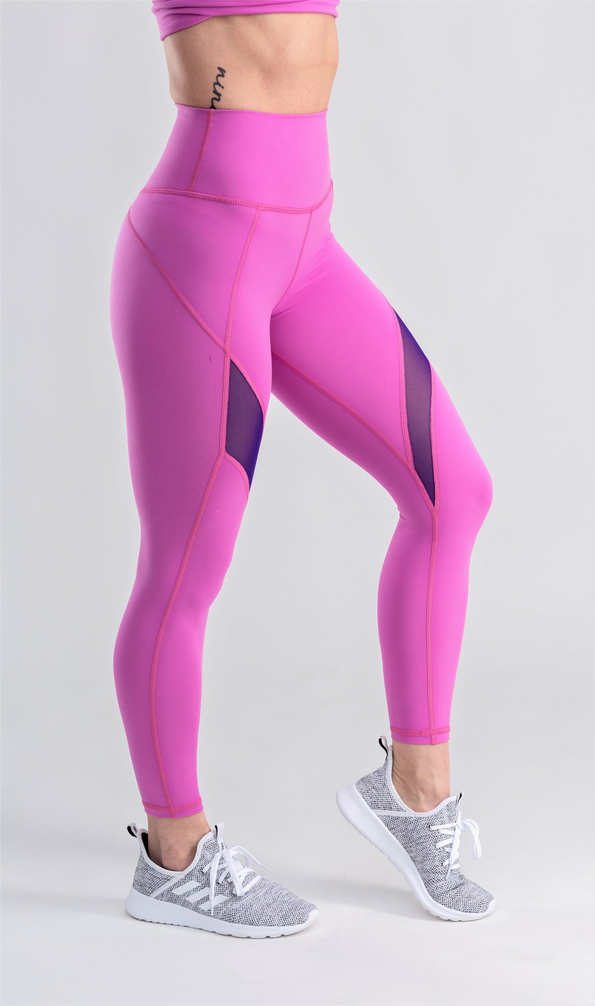 Pink mesh leggings