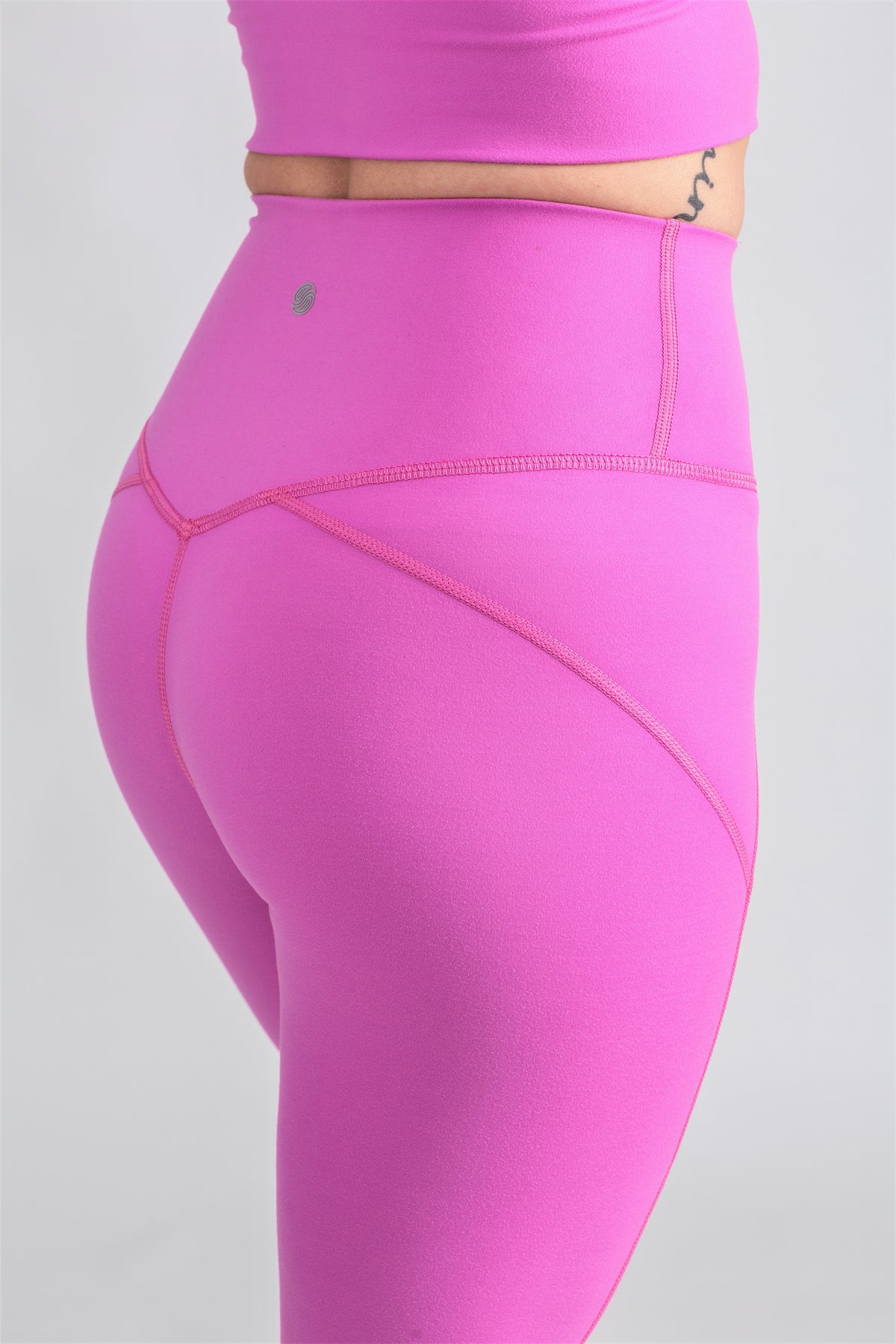 Pink tummy control high waisted leggings